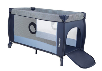 Patut pliabil cu 2 nivele Sven Plus, 120x60 cm, Blue Navy, Lionelo